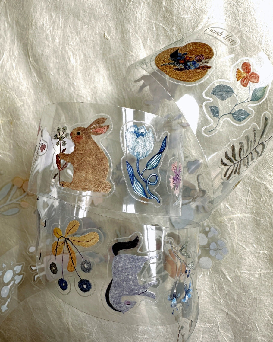 Pion - Blooming kiss-cut PET tape SAMPLES