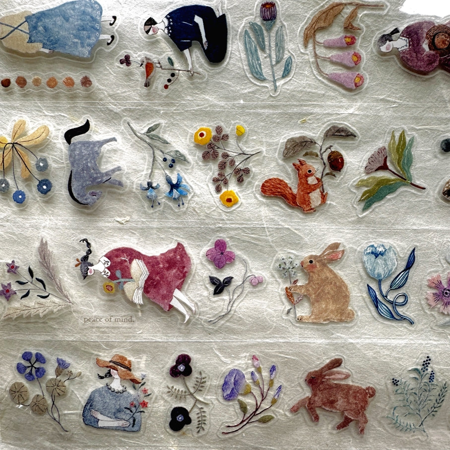 Pion - Blooming kiss-cut PET tape SAMPLES