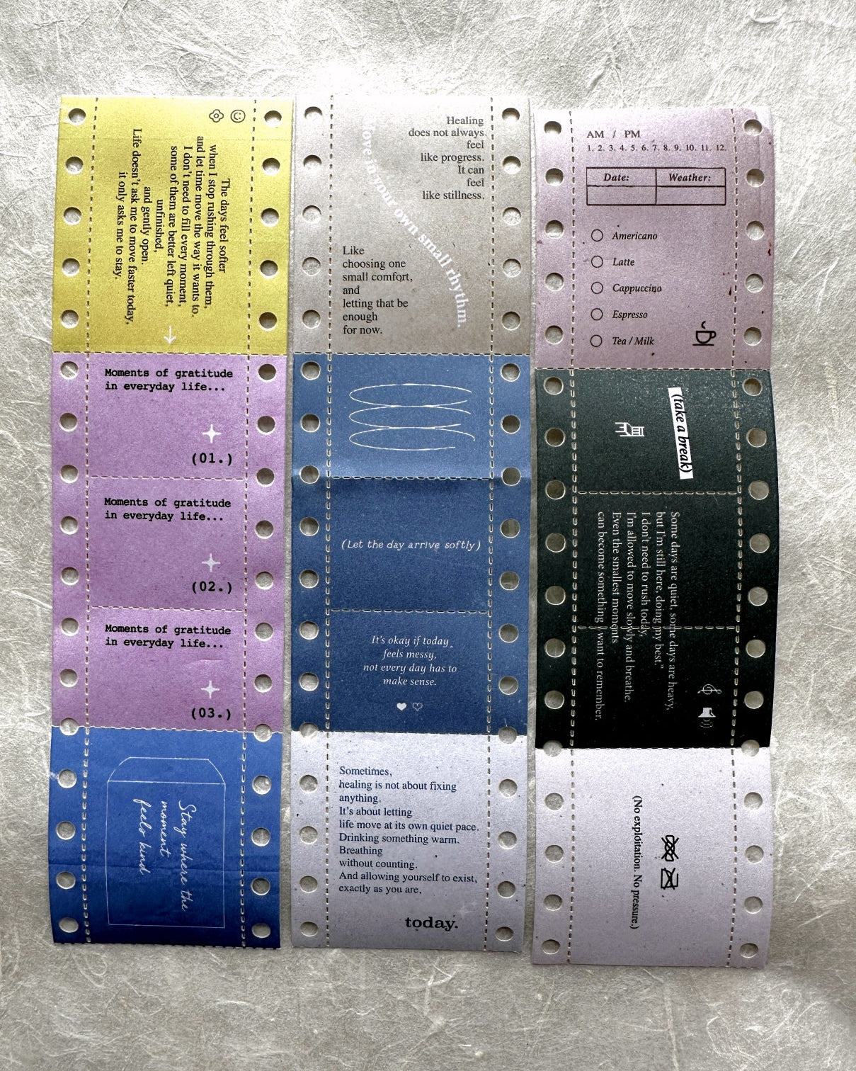 Pion - Report Paper perforated paper tape SAMPLES