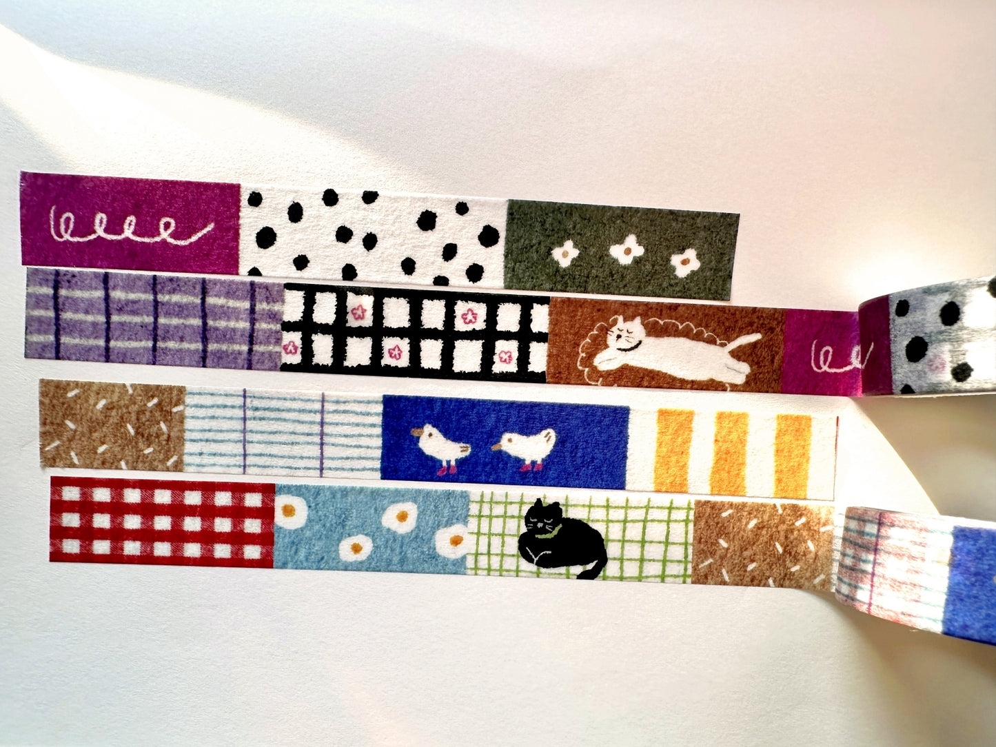 Pion - Cat on the Rug washi tape SAMPLES