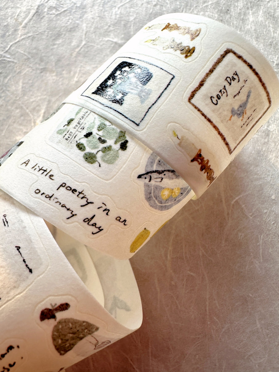 Pion - Cozy Mood kiss-cut washi tape SAMPLES