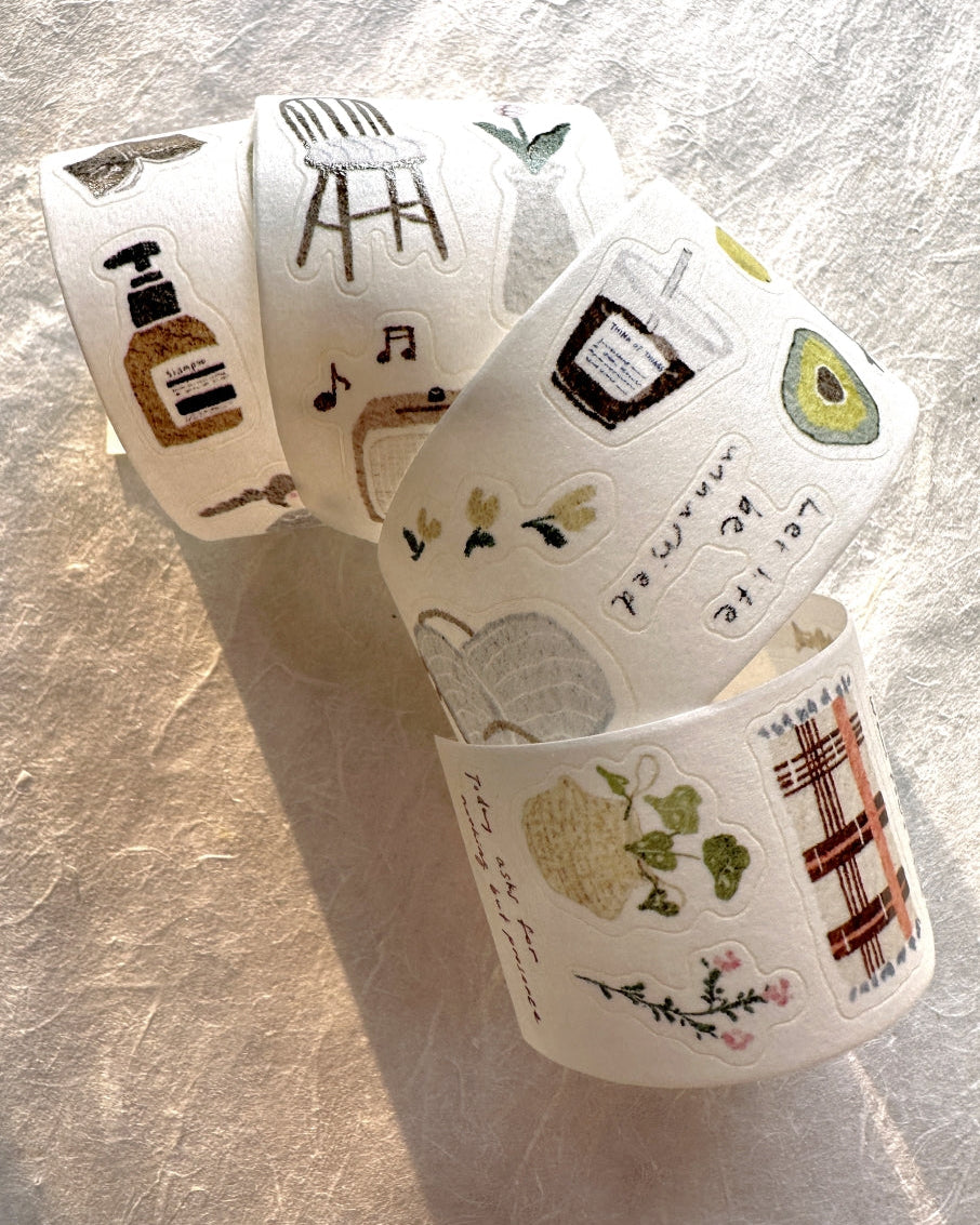 Pion - Cozy Mood kiss-cut washi tape SAMPLES