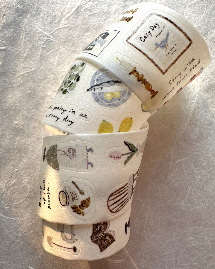 Pion - Cozy Mood kiss-cut washi tape SAMPLES
