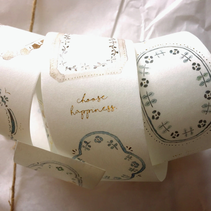 Pion - Plate gold foil washi tape SAMPLES