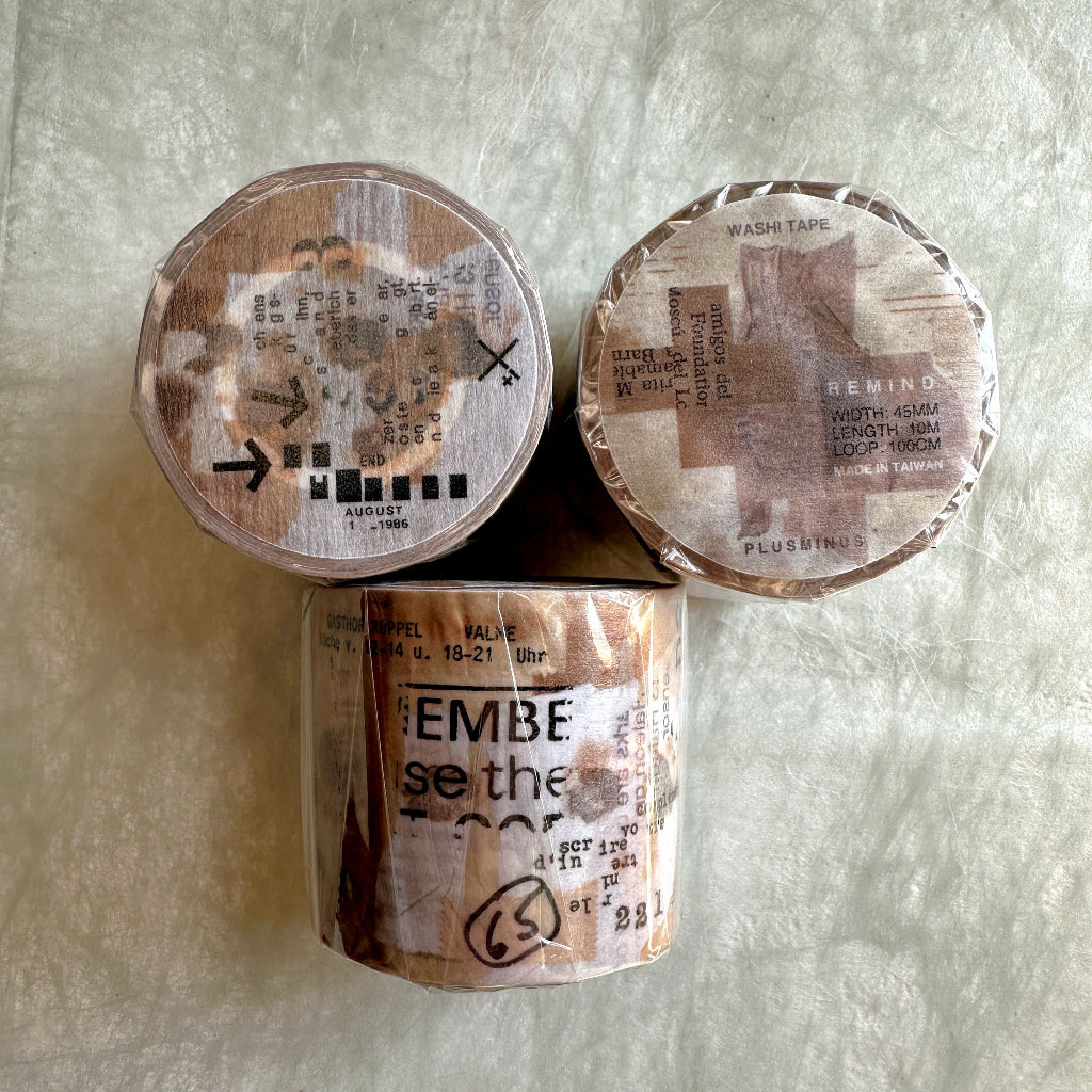 Plusminus - Remind washi tape SAMPLES