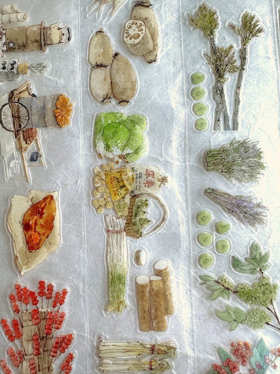 Poet's Cabin Art Studio - A Winter and Spring kiss-cut PET & washi tape (4 cm x 150 cm) SAMPLES
