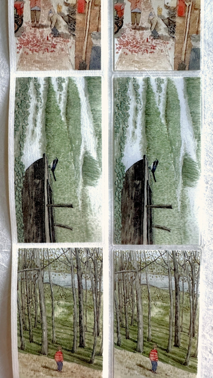 Poet's Cabin Art Studio - A Winter and Spring kiss-cut PET & washi tape (4 cm x 150 cm) SAMPLES