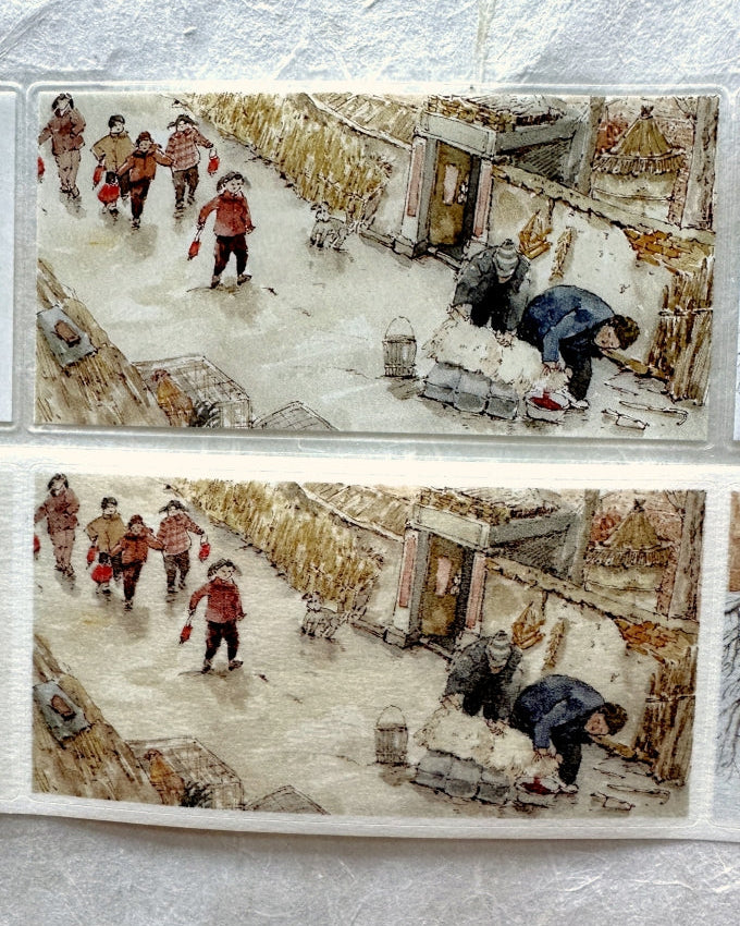 Poet's Cabin Art Studio - A Winter and Spring kiss-cut PET & washi tape (4 cm x 150 cm) SAMPLES