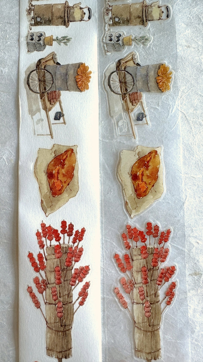 Poet's Cabin Art Studio - A Winter and Spring kiss-cut PET & washi tape (4 cm x 150 cm) SAMPLES
