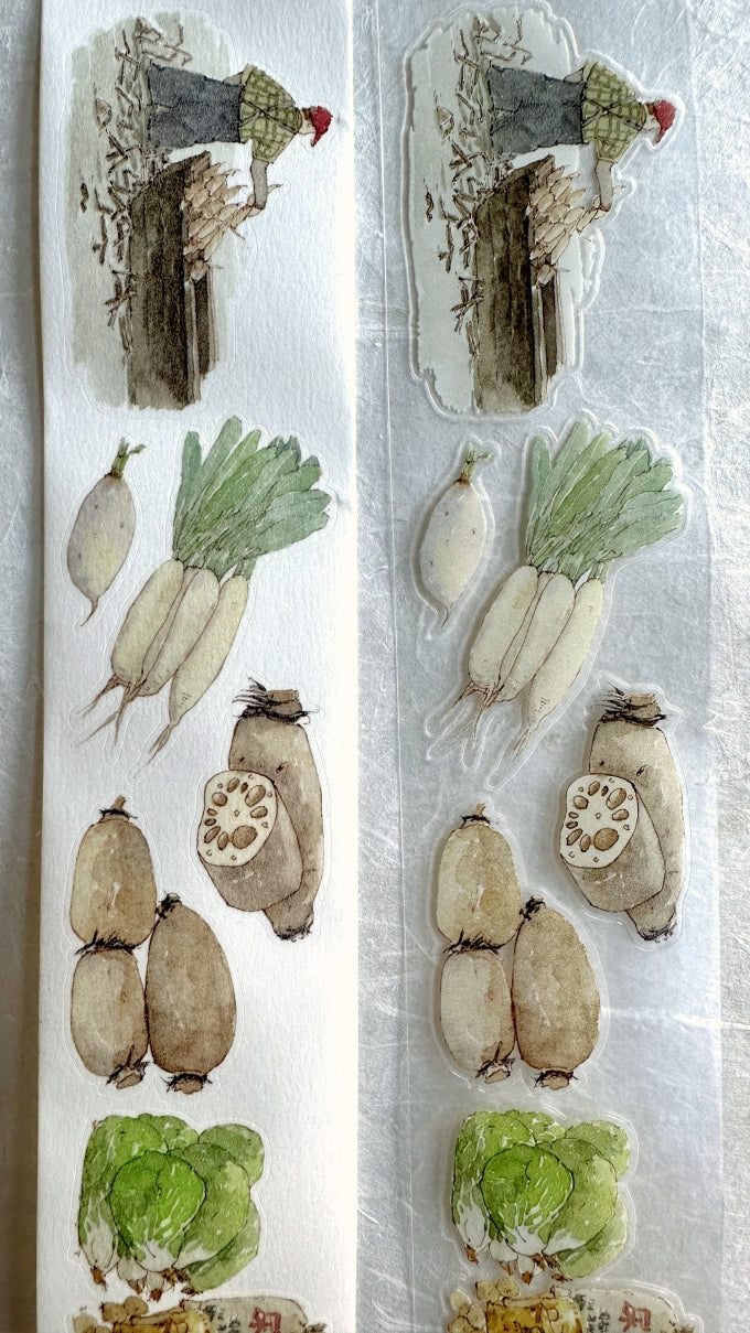 Poet's Cabin Art Studio - A Winter and Spring kiss-cut PET & washi tape (4 cm x 150 cm) SAMPLES