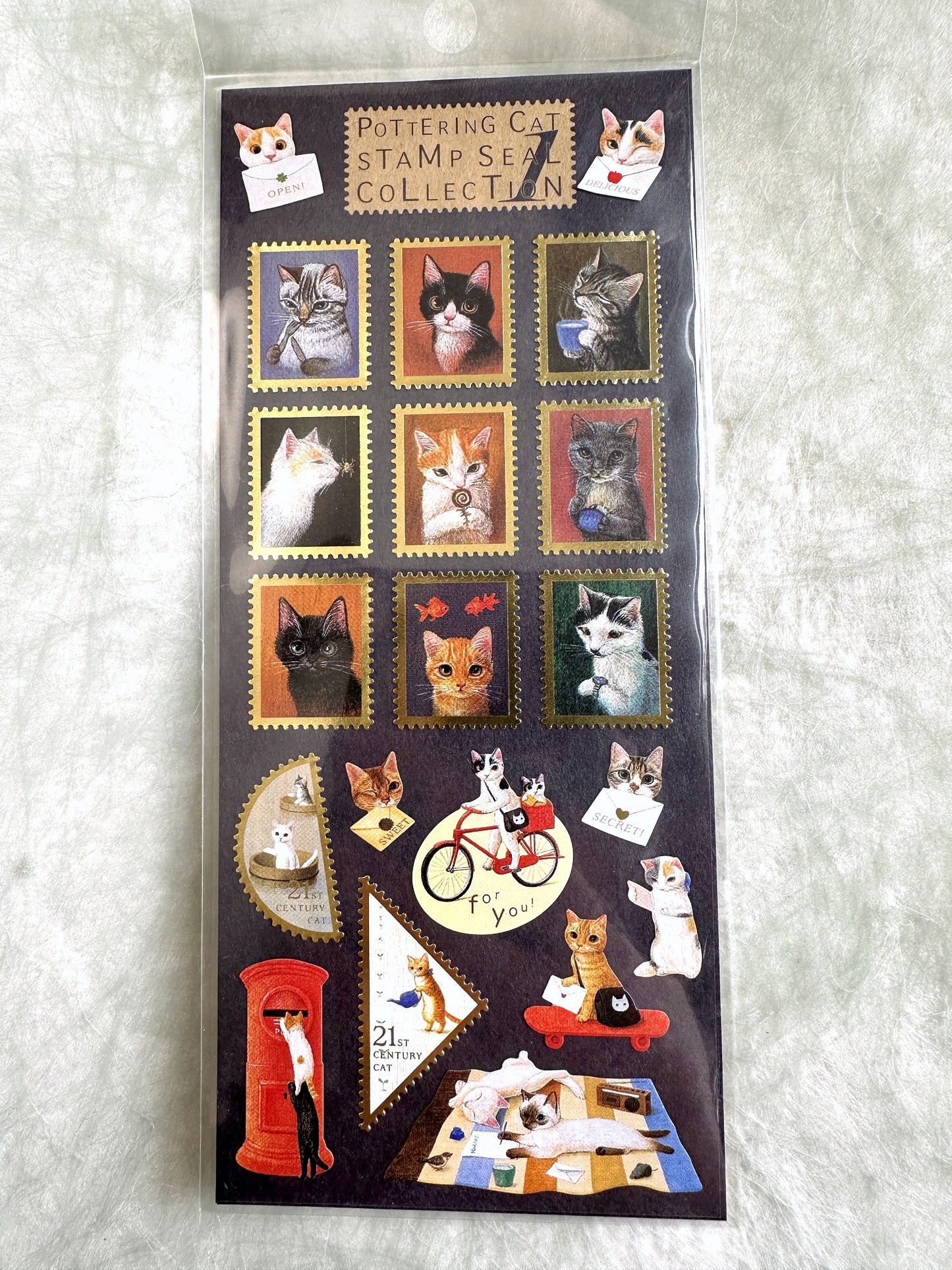 Pottering Cat - Stamp Seal Collection No. 1