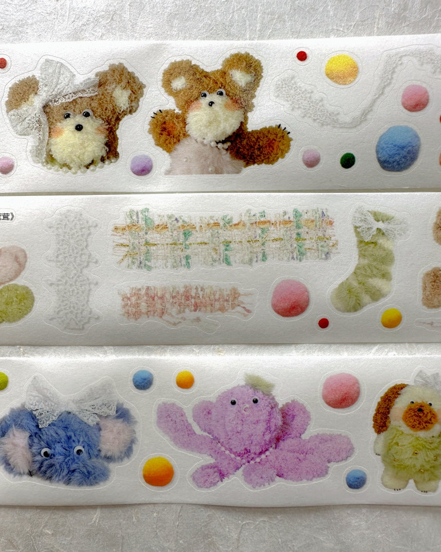 Princess Studio - Fluffy kiss-cut washi tape (4 cm x 120 cm) SAMPLES