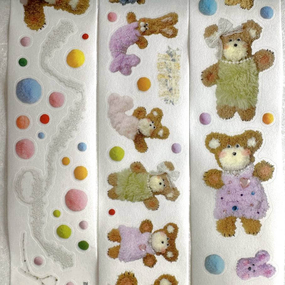 Princess Studio - Fluffy kiss-cut washi tape (4 cm x 120 cm) SAMPLES