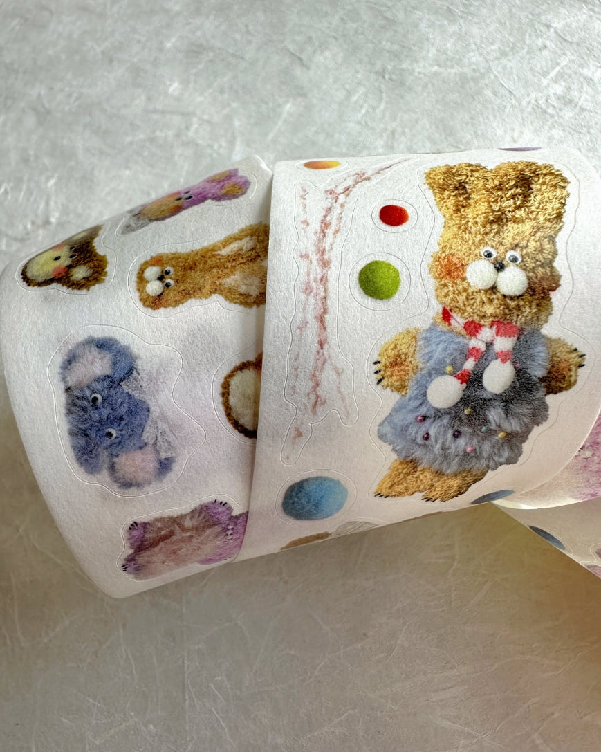 Princess Studio - Fluffy kiss-cut washi tape (4 cm x 120 cm) SAMPLES