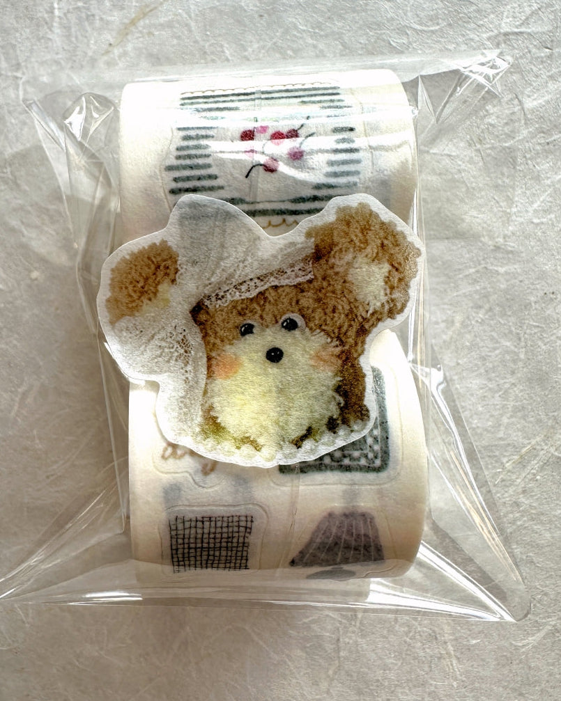 Princess Studio - Fluffy kiss-cut washi tape (4 cm x 120 cm) SAMPLES