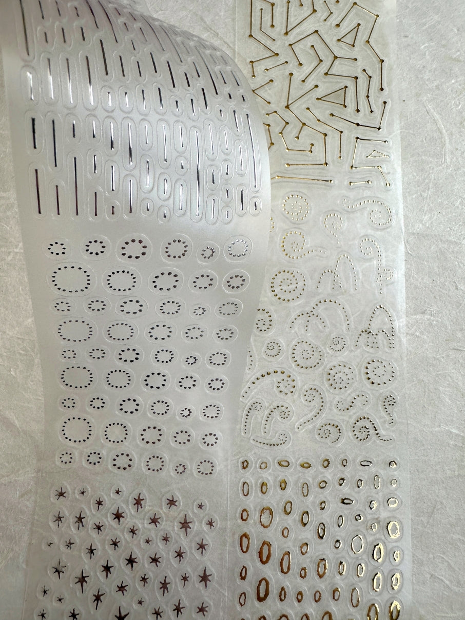 Princess Studio - Exquisite Accents Gold/Silver kiss-cut PET tape (4.5 cm x 160 cm) SAMPLES