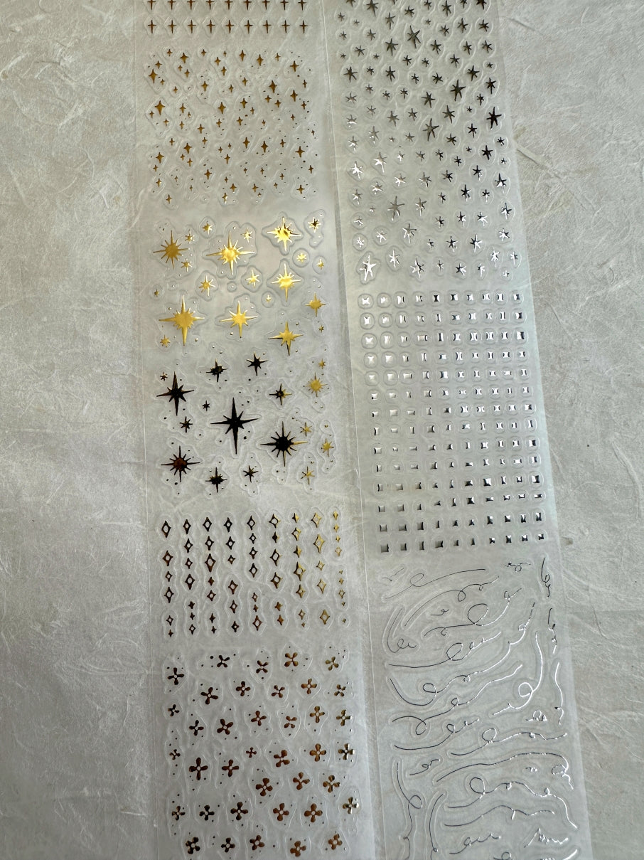 Princess Studio - Exquisite Accents Gold/Silver kiss-cut PET tape (4.5 cm x 160 cm) SAMPLES