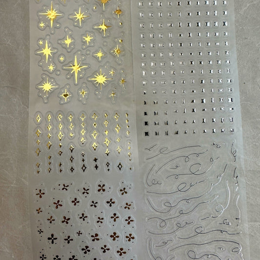 Princess Studio - Exquisite Accents Gold/Silver kiss-cut PET tape (4.5 cm x 160 cm) SAMPLES