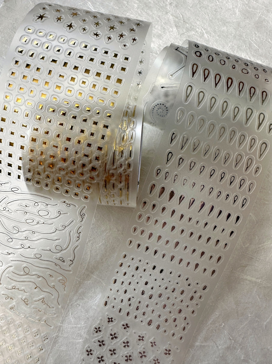 Princess Studio - Exquisite Accents Gold/Silver kiss-cut PET tape (4.5 cm x 160 cm) SAMPLES