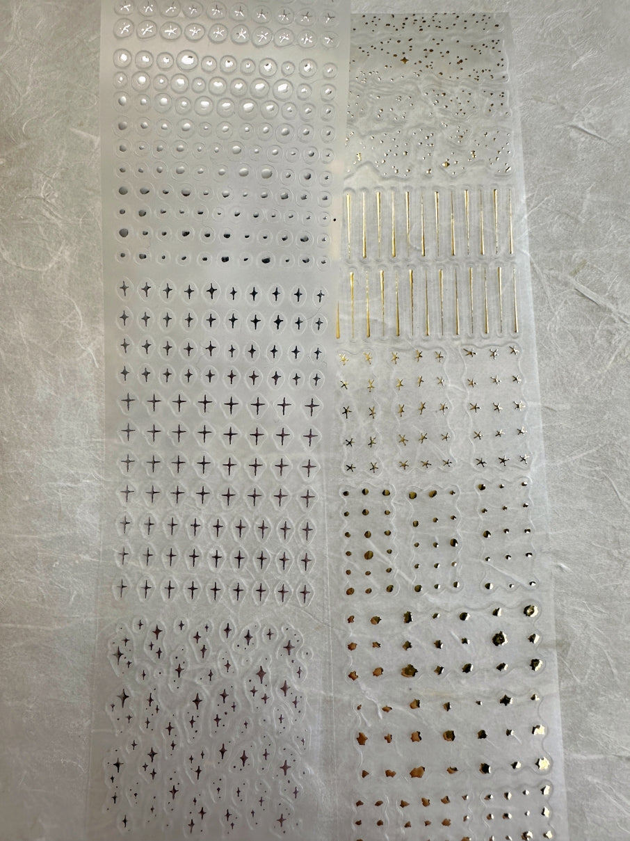 Princess Studio - Exquisite Accents Gold/Silver kiss-cut PET tape (4.5 cm x 160 cm) SAMPLES