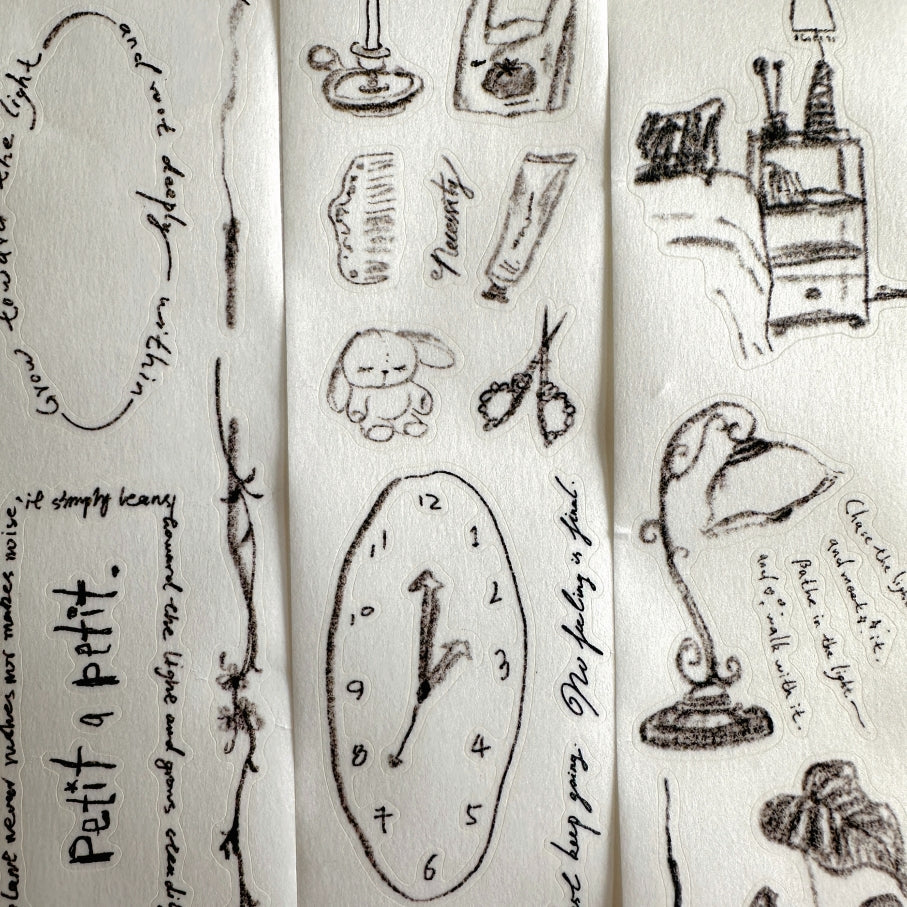 Princess Studio - Untitled Work kiss-cut washi tape SAMPLES