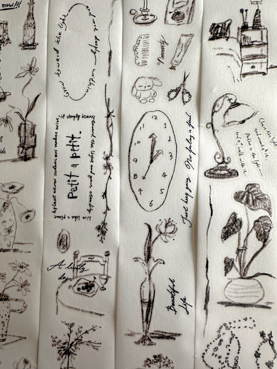 Princess Studio - Untitled Work kiss-cut washi tape SAMPLES