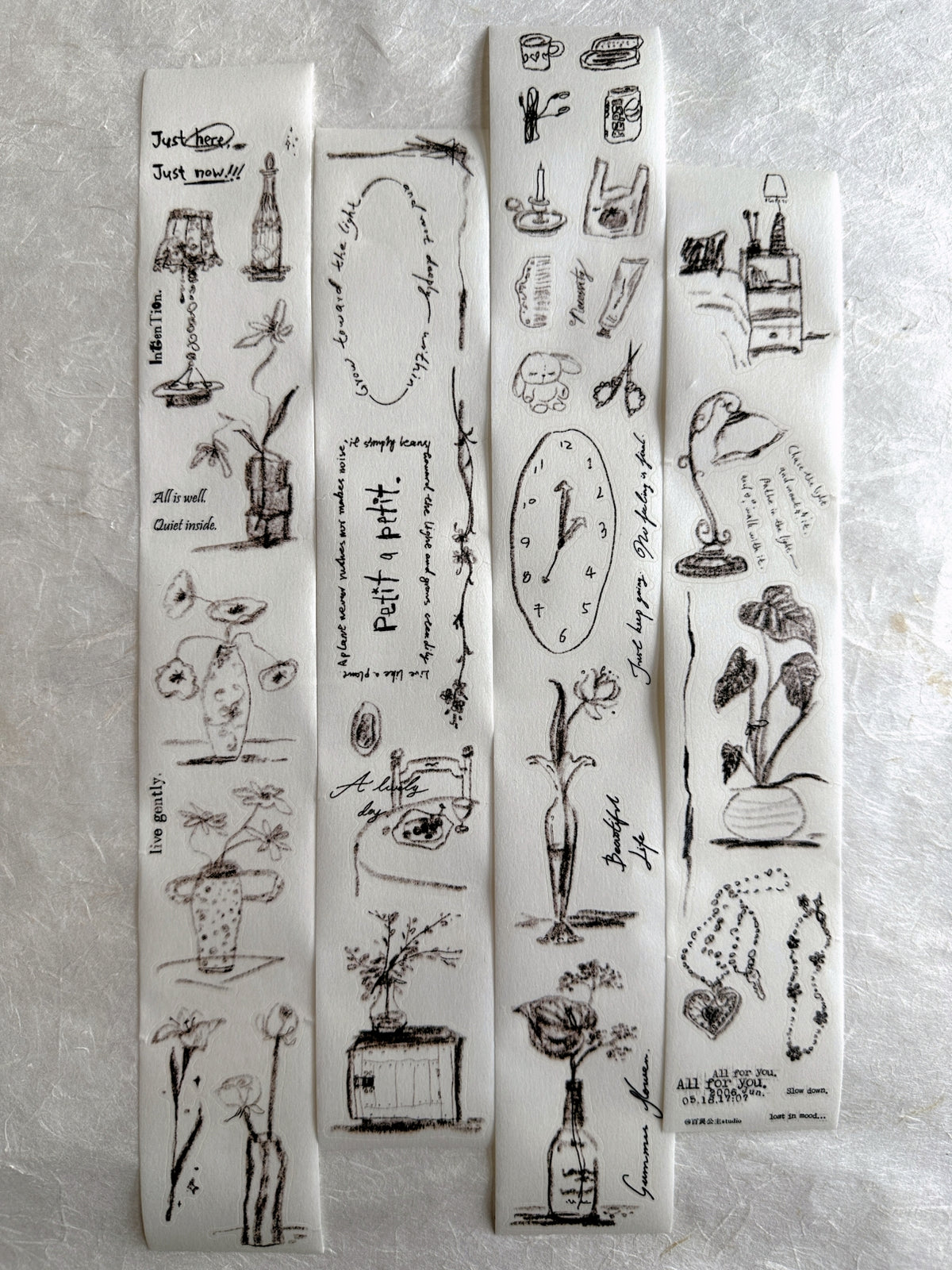 Princess Studio - Untitled Work kiss-cut washi tape SAMPLES