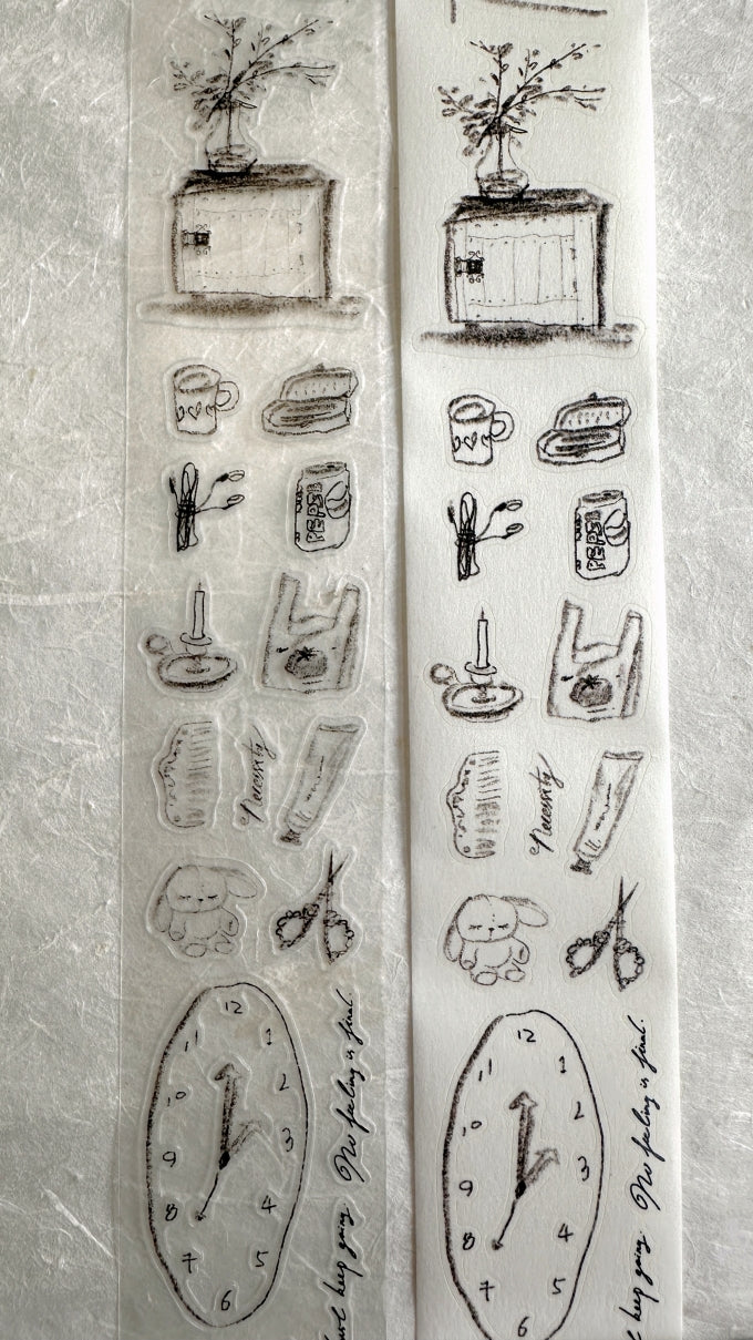 Princess Studio - Untitled Work kiss-cut washi tape SAMPLES