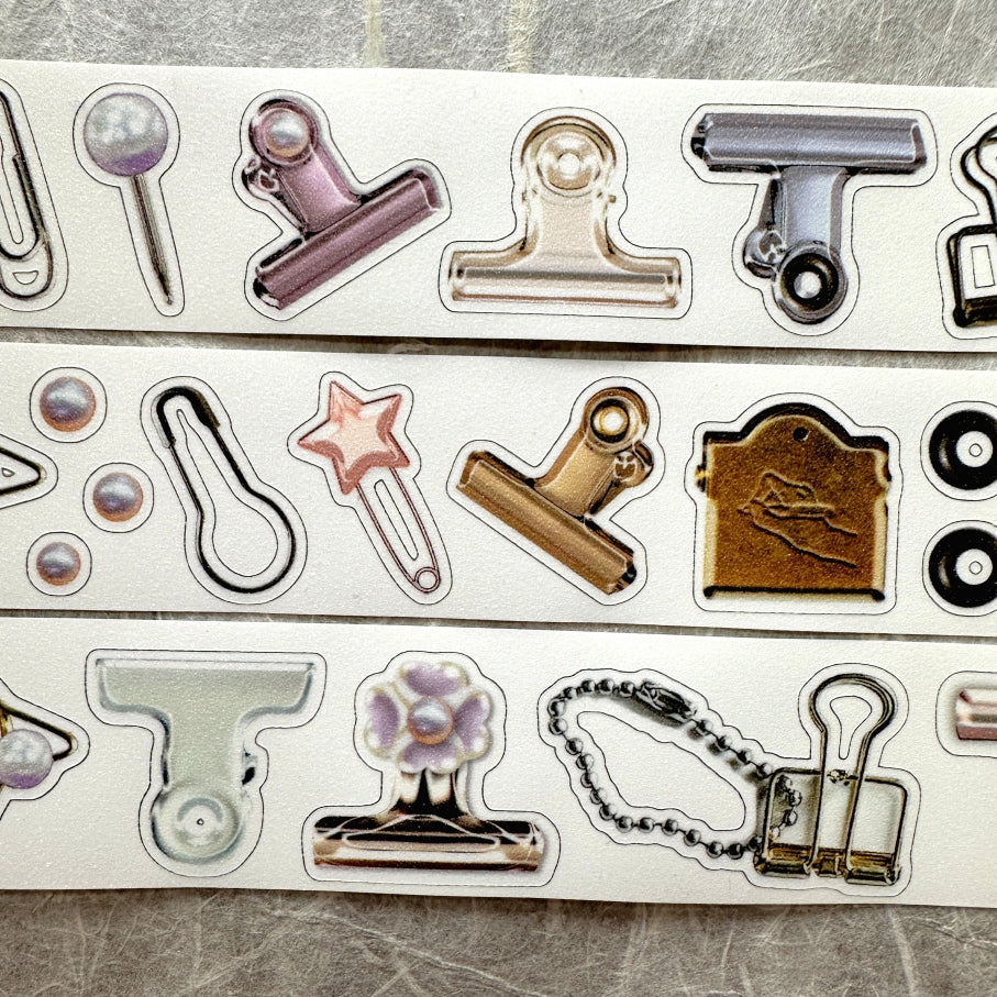 QQY - Vol. 10 My Clips Collection kiss-cut glitter tape SAMPLES
