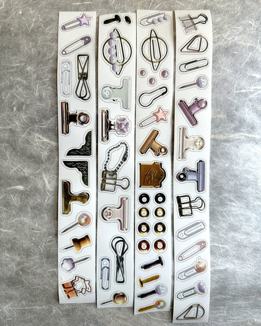 QQY - Vol. 10 My Clips Collection kiss-cut glitter tape SAMPLES
