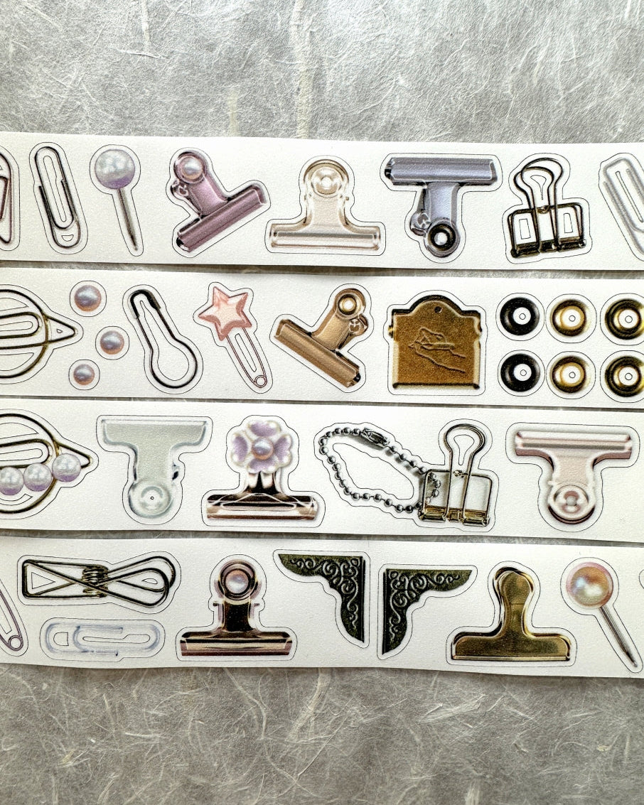 QQY - Vol. 10 My Clips Collection kiss-cut glitter tape SAMPLES