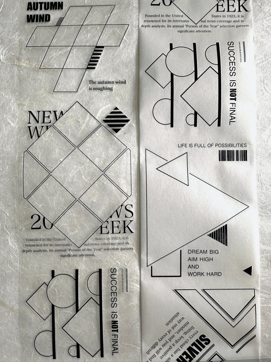 Qianyan Studio - Storyboard Panel kiss-cut washi & PET tape (9 cm x 250 cm) SAMPLES