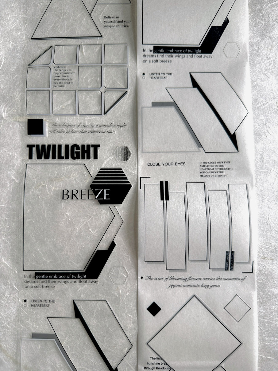 Qianyan Studio - Storyboard Panel kiss-cut washi & PET tape (9 cm x 250 cm) SAMPLES