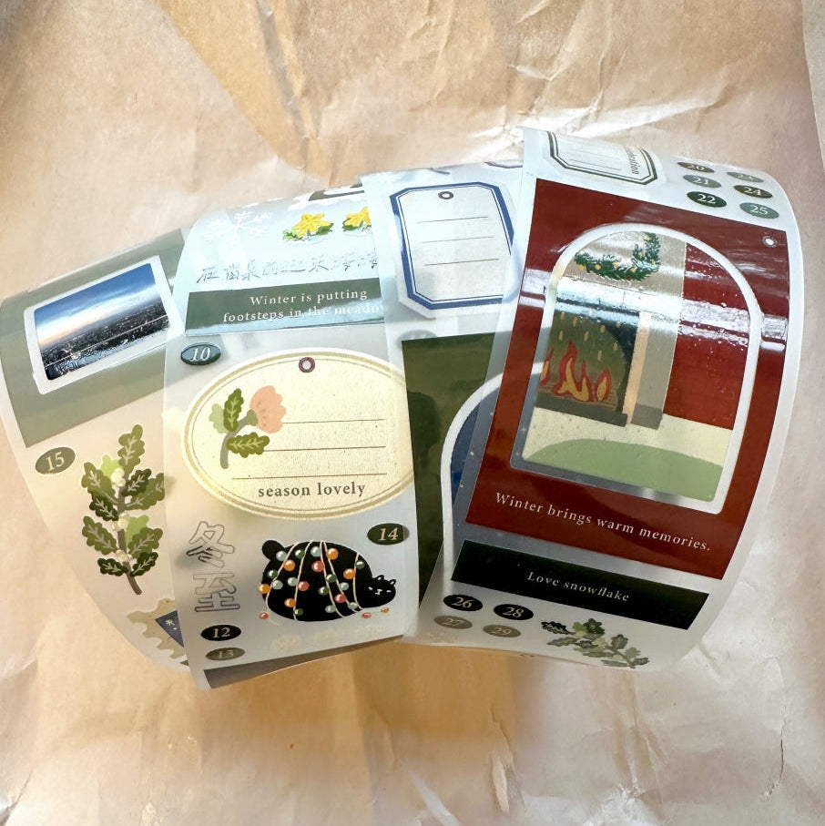 Rikka Stationery x Jiu Shi - Season of Warmth PET tape SAMPLES