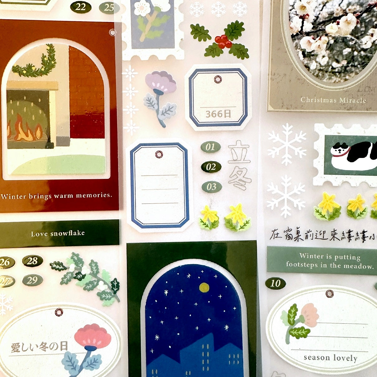 Rikka Stationery x Jiu Shi - Season of Warmth PET tape SAMPLES
