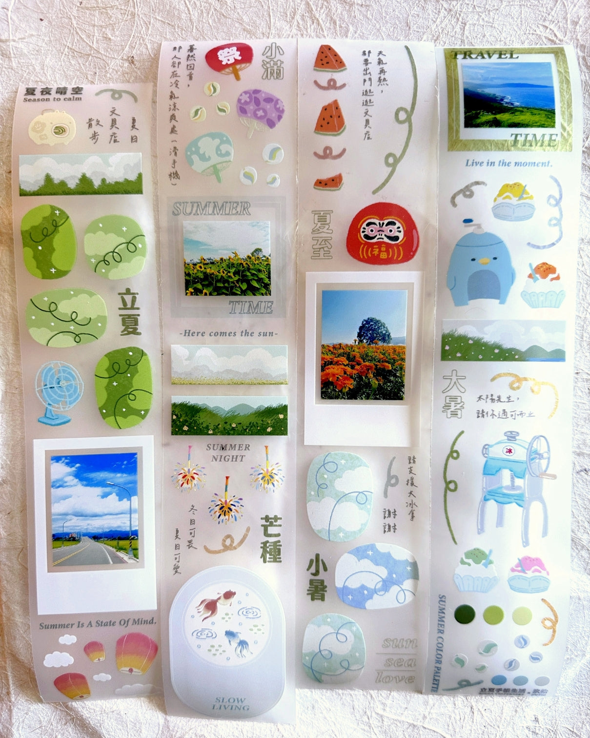 Rikka Stationery x Jiu Shi - Season to Calm PET tape SAMPLES