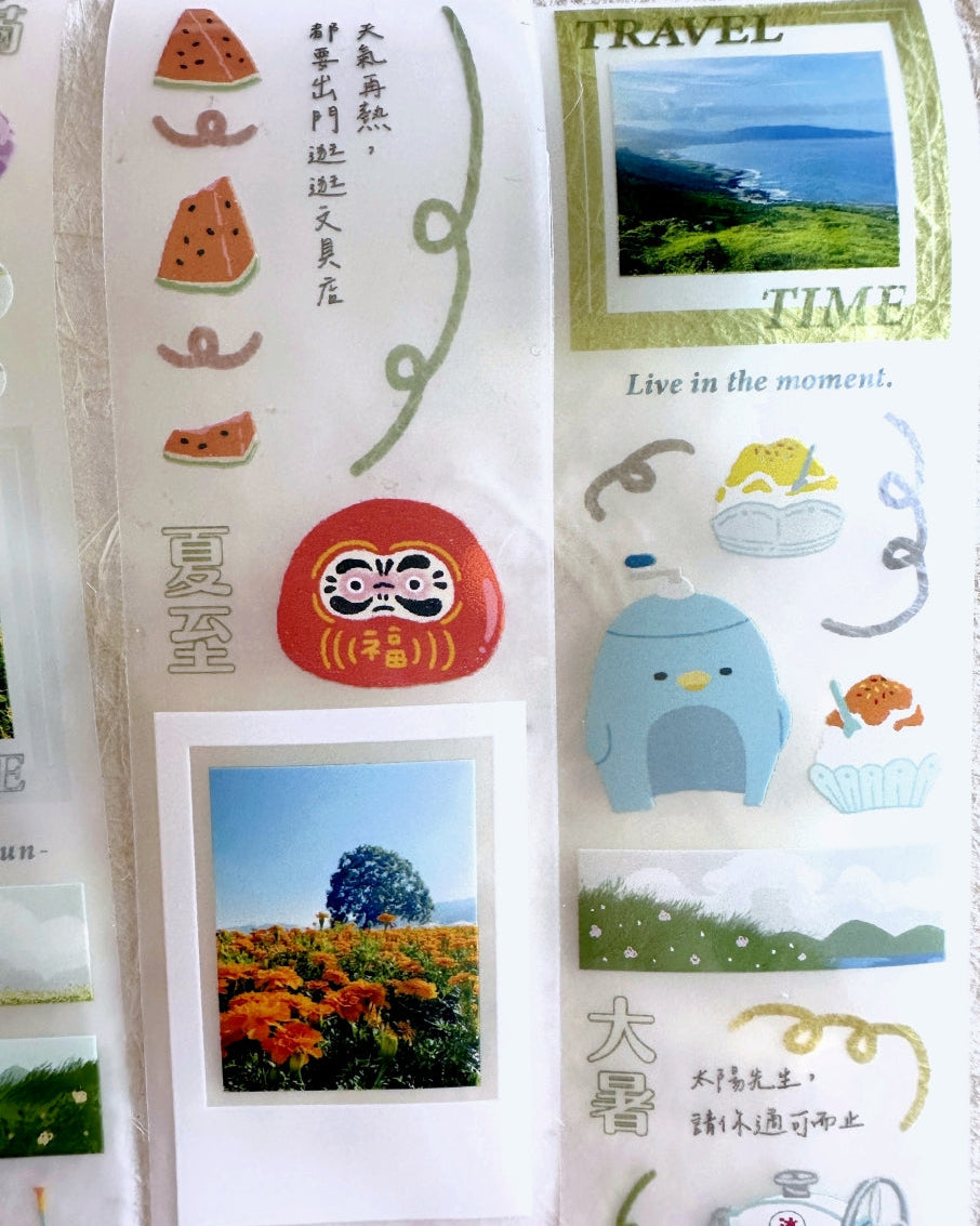 Rikka Stationery x Jiu Shi - Season to Calm PET tape SAMPLES