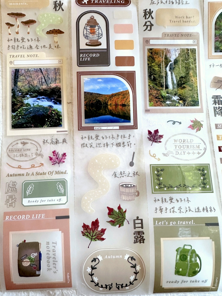 Rikka Stationery x Jiu Shi - Season to Travel PET tape SAMPLES
