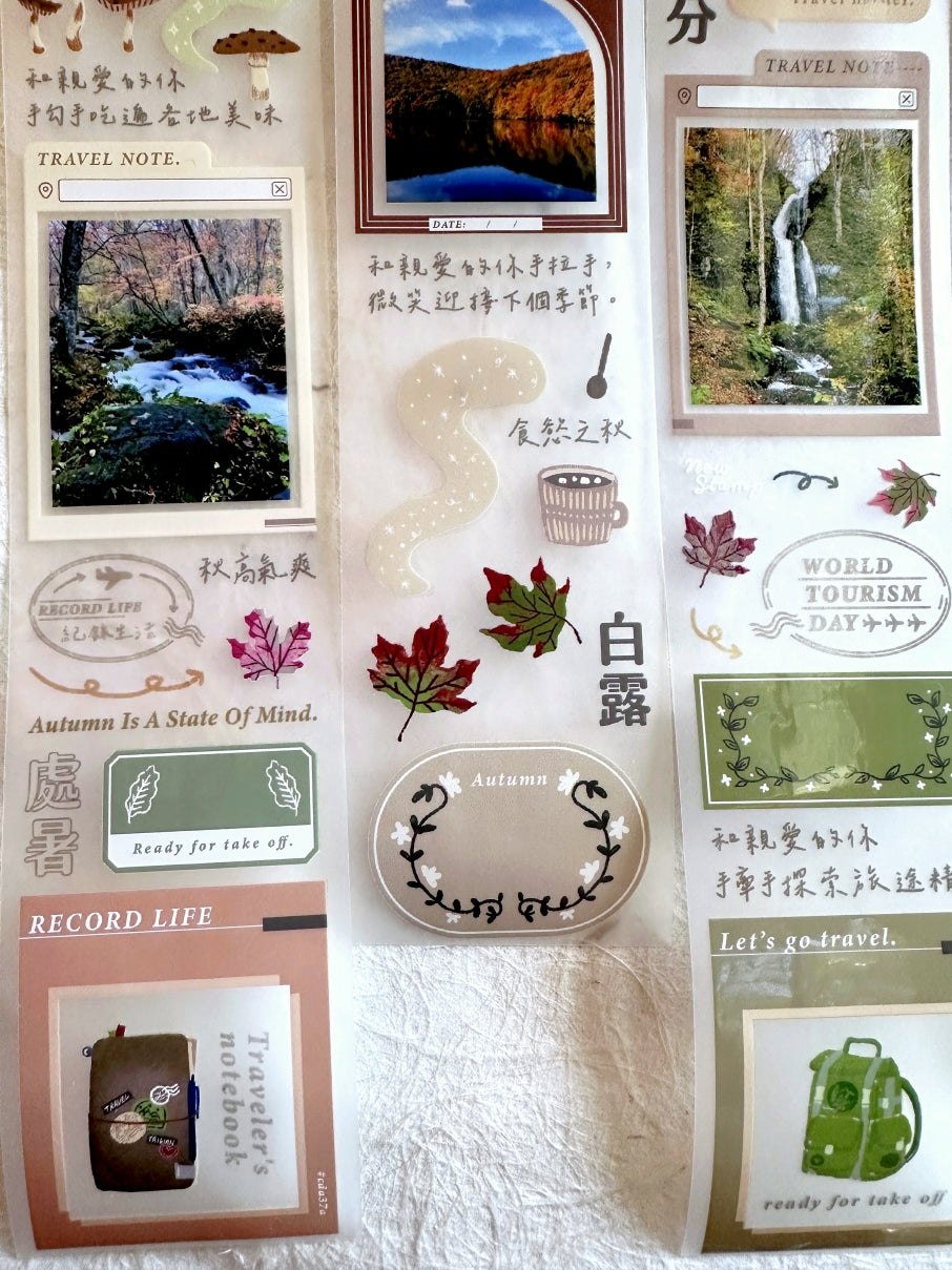 Rikka Stationery x Jiu Shi - Season to Travel PET tape SAMPLES