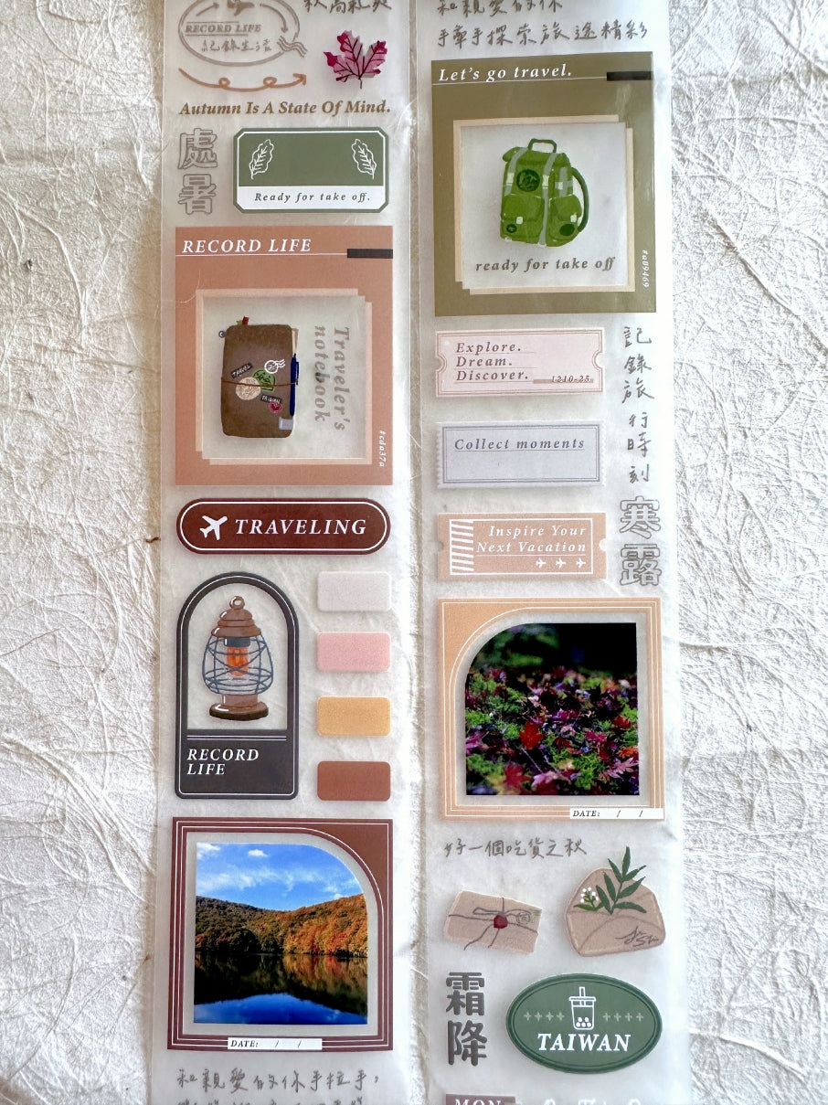 Rikka Stationery x Jiu Shi - Season to Travel PET tape SAMPLES