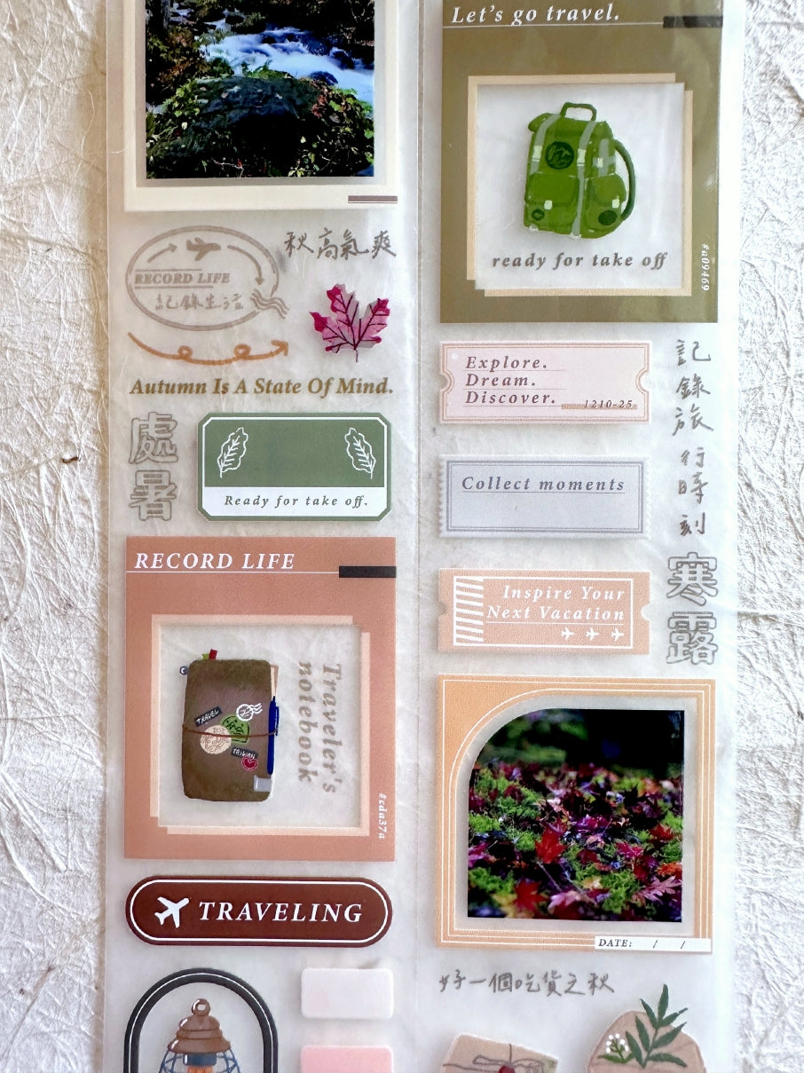 Rikka Stationery x Jiu Shi - Season to Travel PET tape SAMPLES