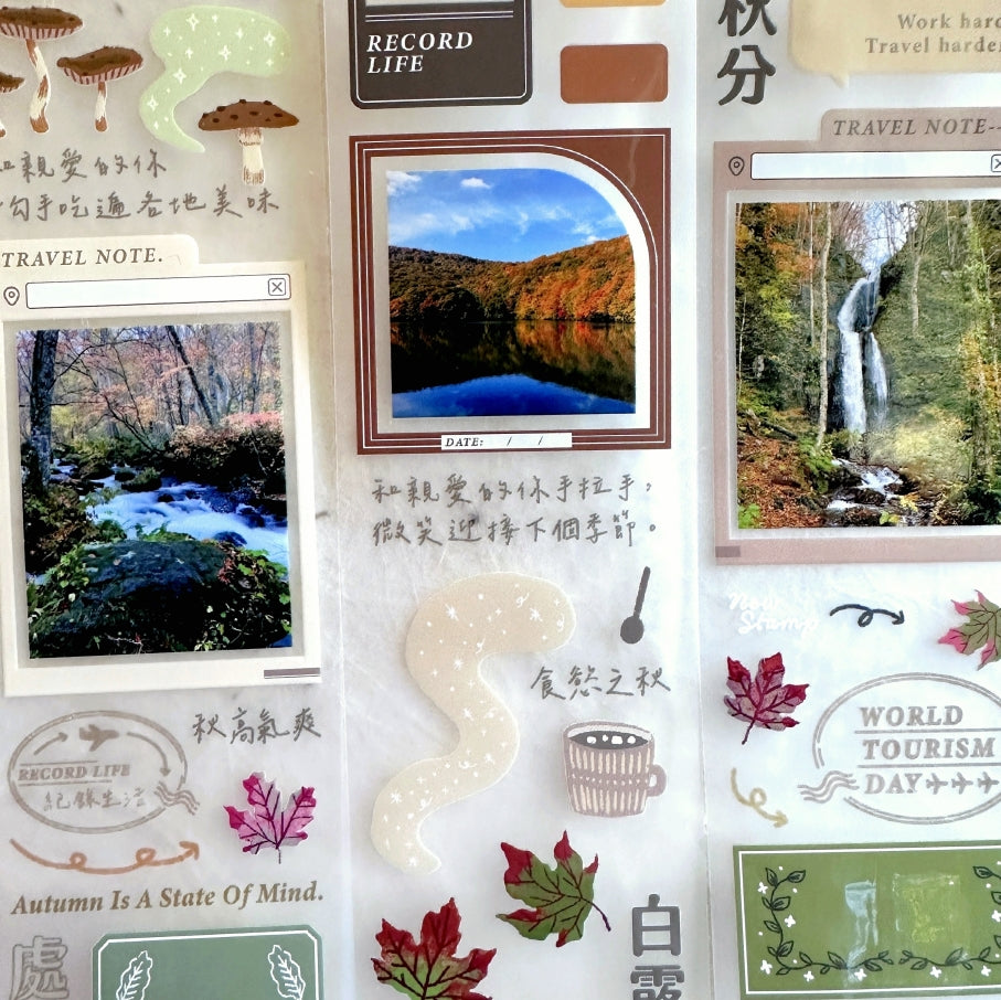 Rikka Stationery x Jiu Shi - Season to Travel PET tape SAMPLES