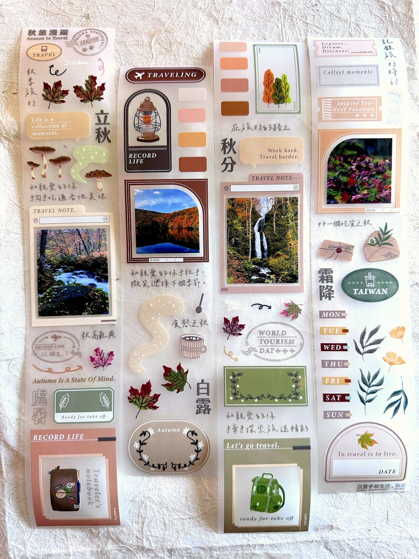Rikka Stationery x Jiu Shi - Season to Travel PET tape SAMPLES