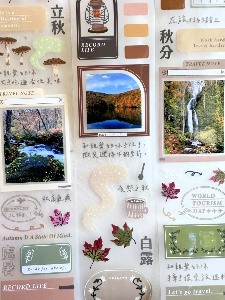 Rikka Stationery x Jiu Shi - Season to Travel PET tape SAMPLES