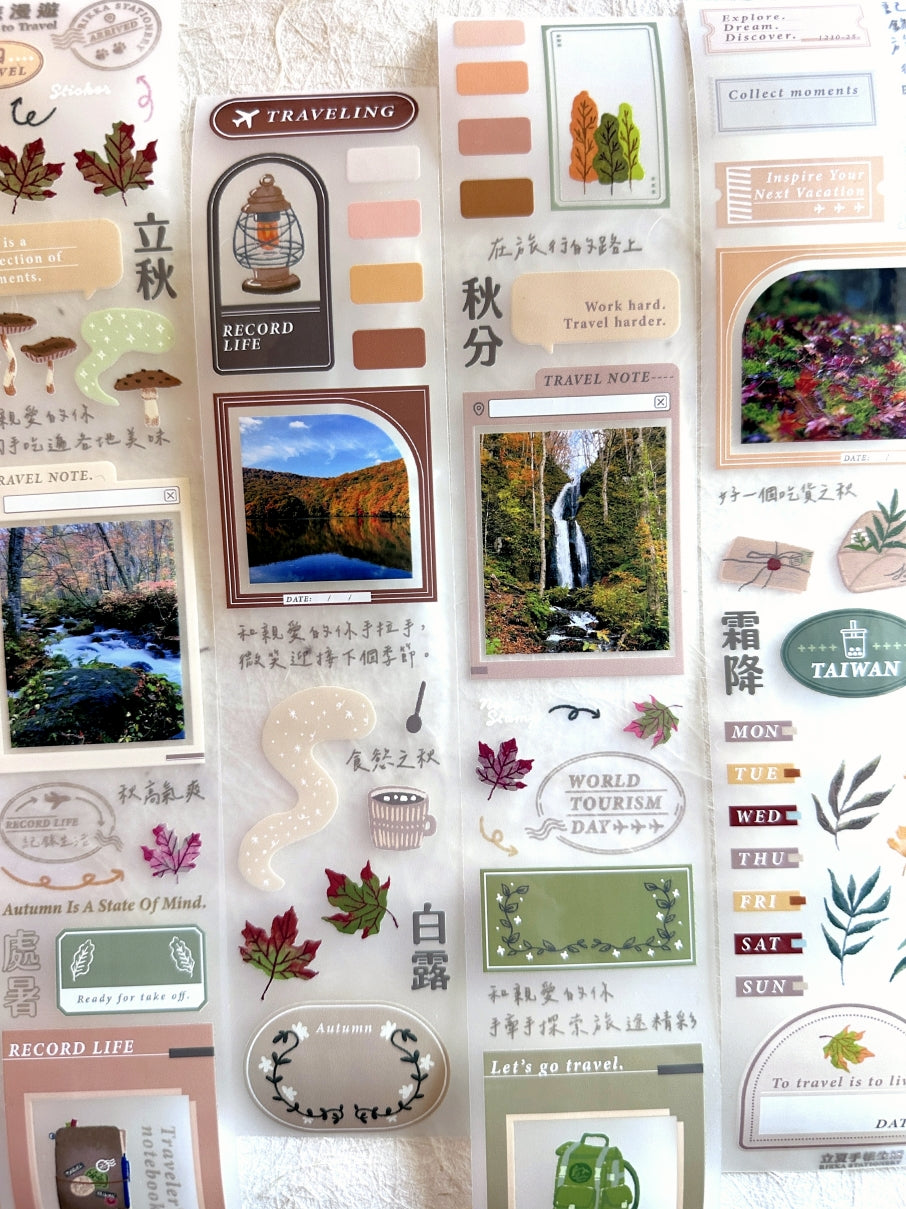 Rikka Stationery x Jiu Shi - Season to Travel PET tape SAMPLES