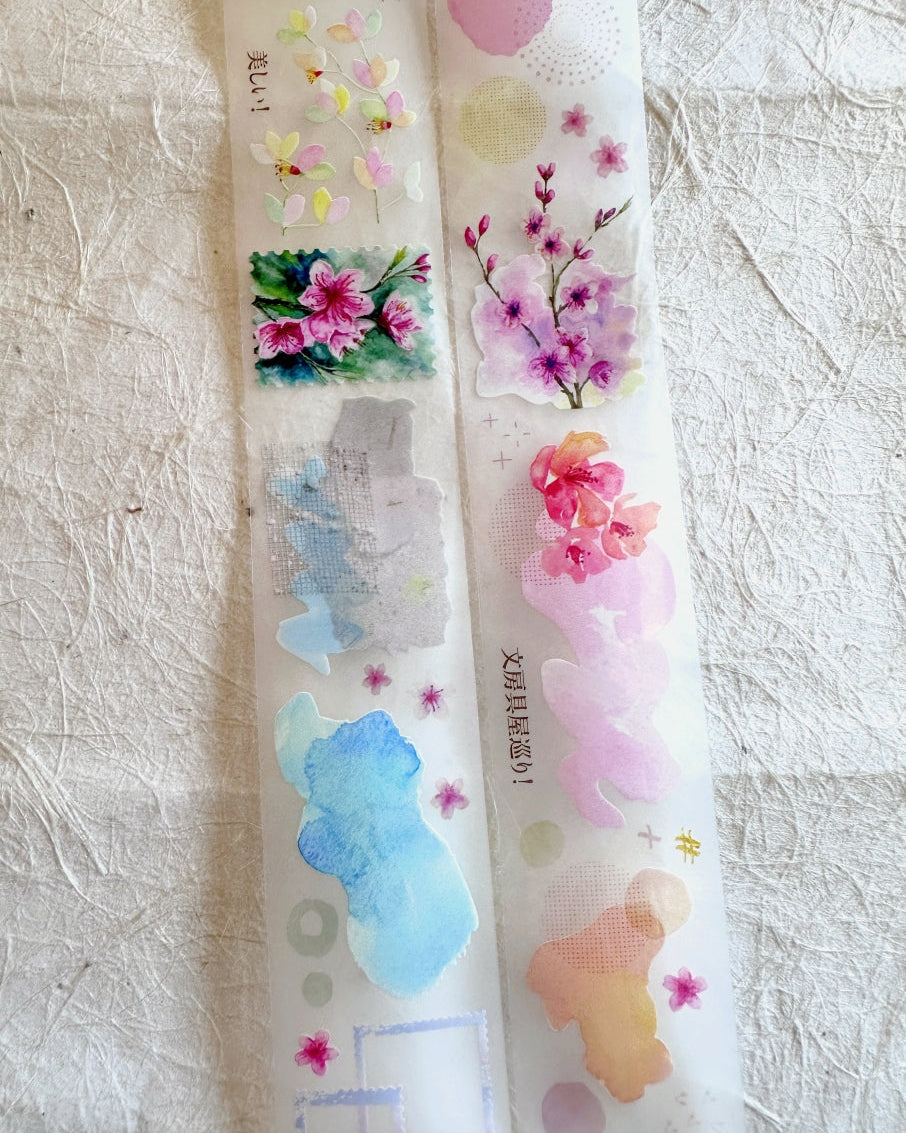 Rikka Stationery - Road to Sakura Tree Blossoms PET tape SAMPLES
