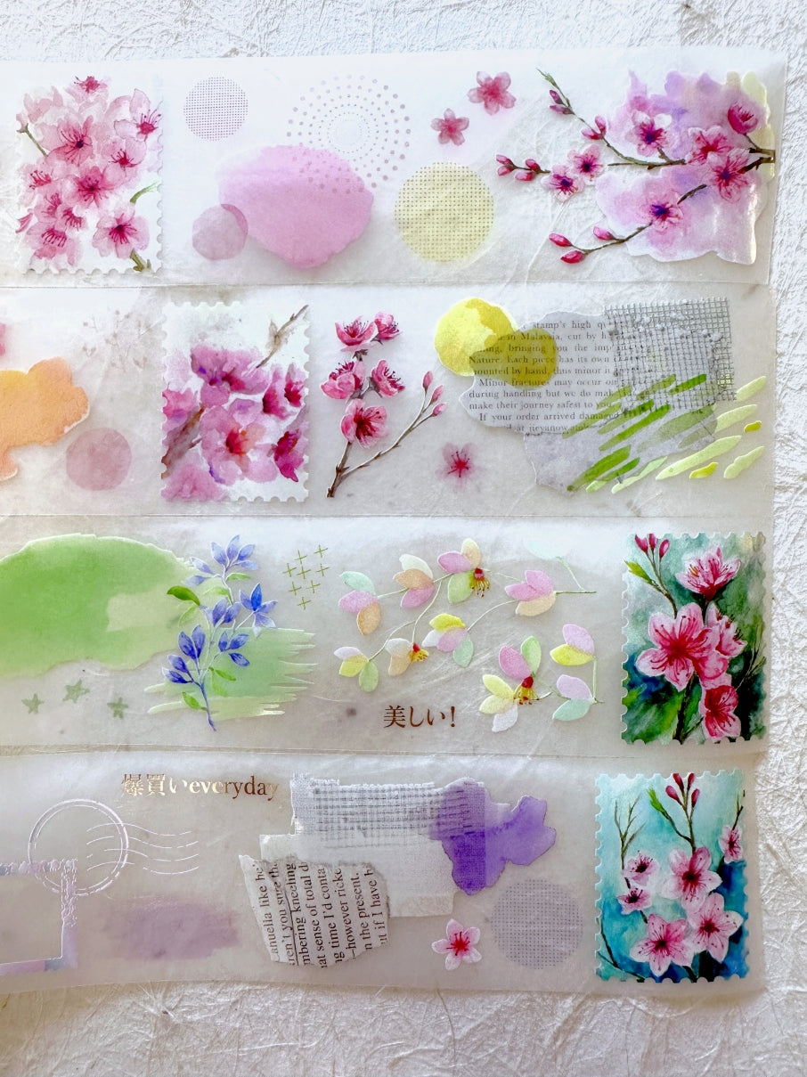 Rikka Stationery - Road to Sakura Tree Blossoms PET tape SAMPLES