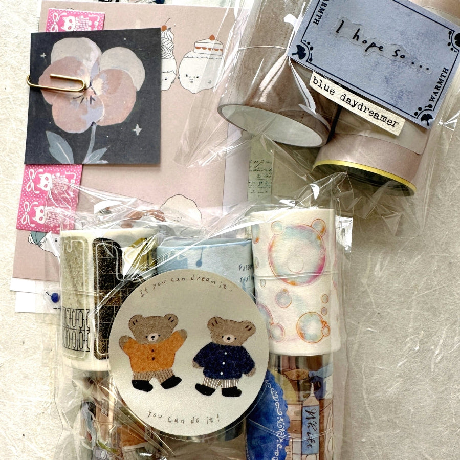 Blue Semicircle - Bubble kiss-cut washi tape SAMPLES