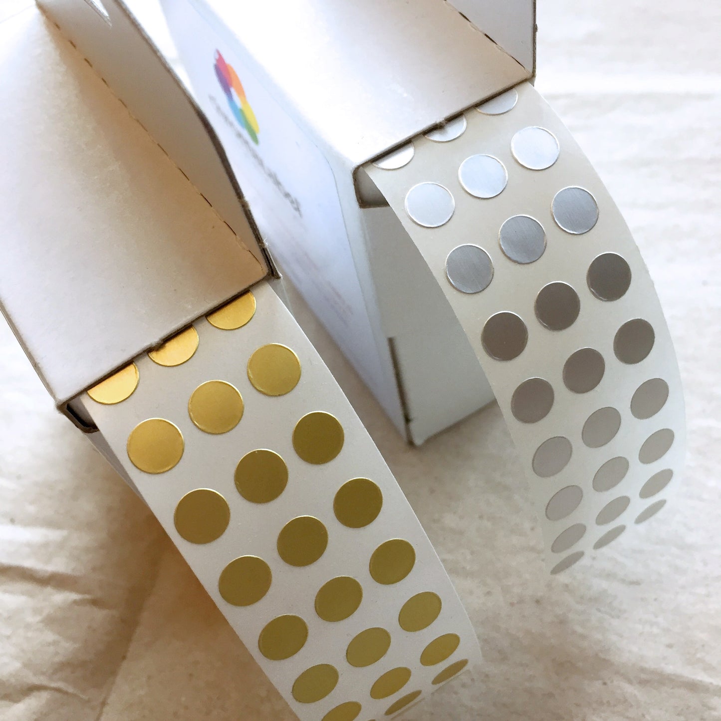 Gold/Silver Dot Stickers for journal collage - SAMPLES