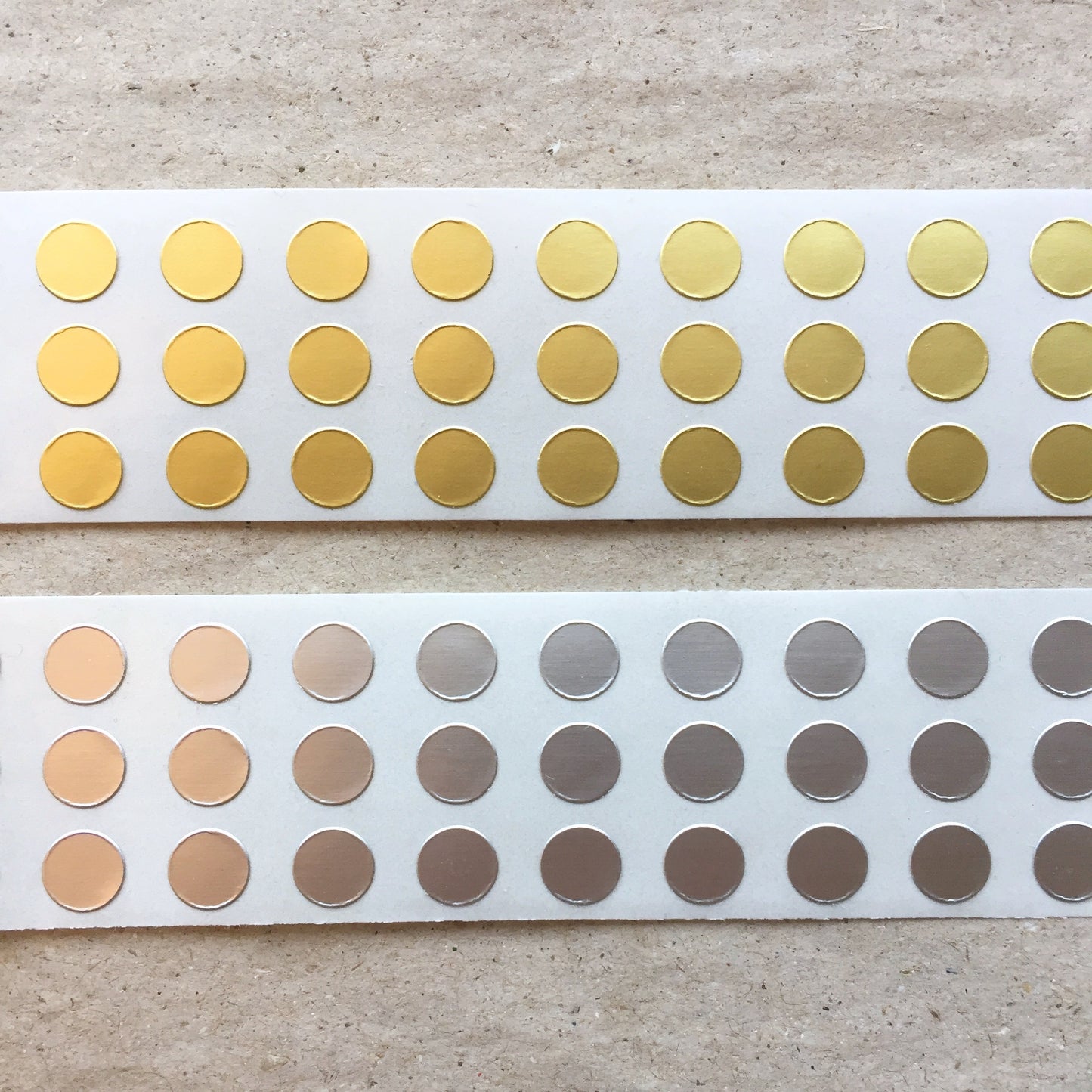 Gold/Silver Dot Stickers for journal collage - SAMPLES